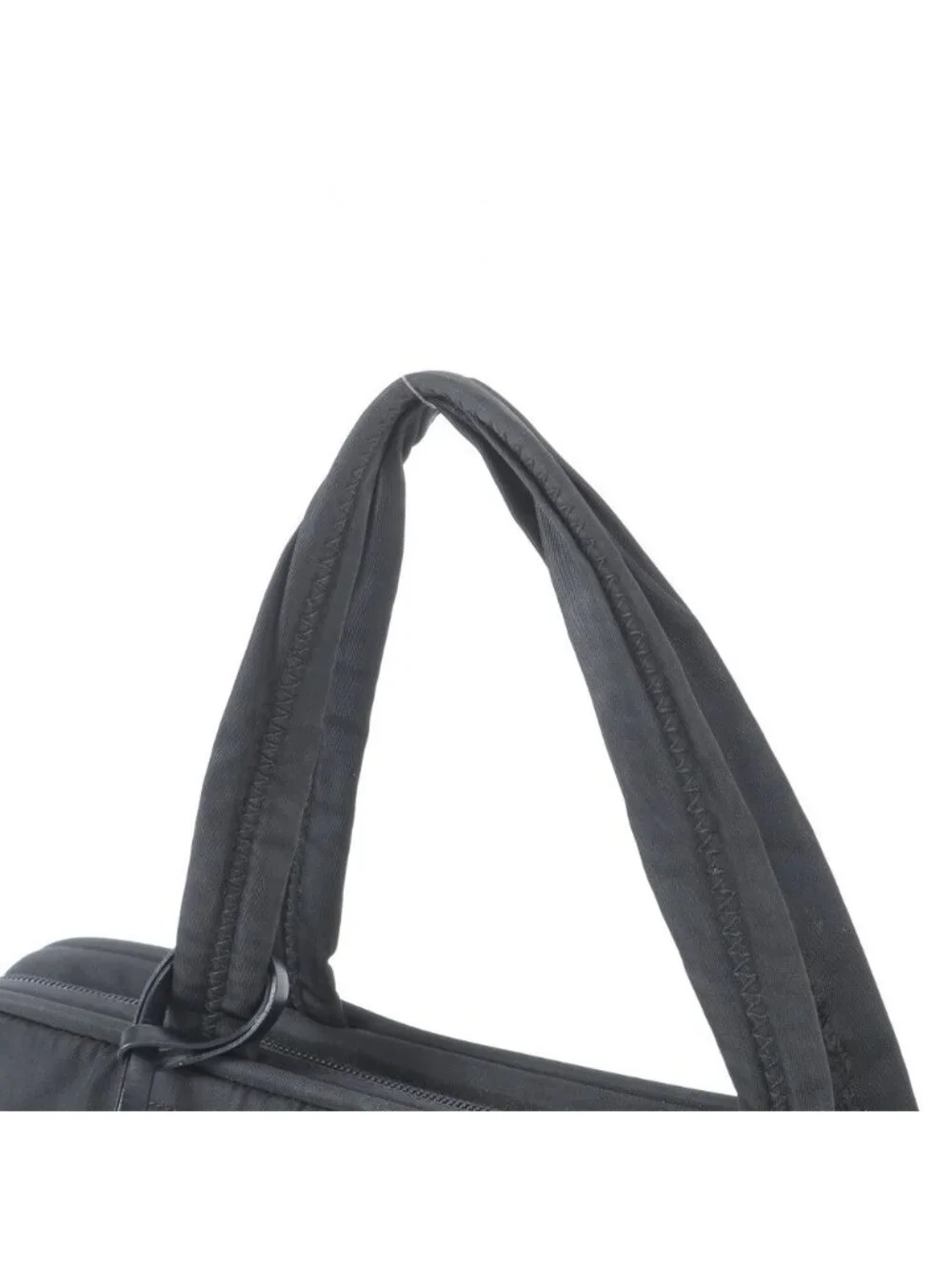 Prada White Tessuto Nylon Triangle Logo Business Briefcase Tote